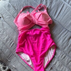 Vibrant Pink Women's One Piece Swimsuit